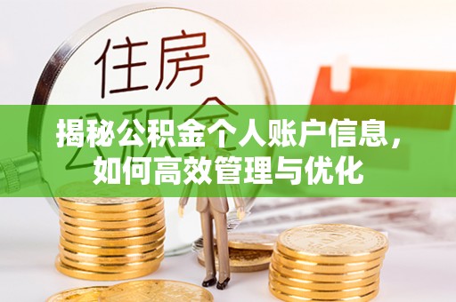 玉田揭秘公积金个人账户信息，如何高效管理与优化