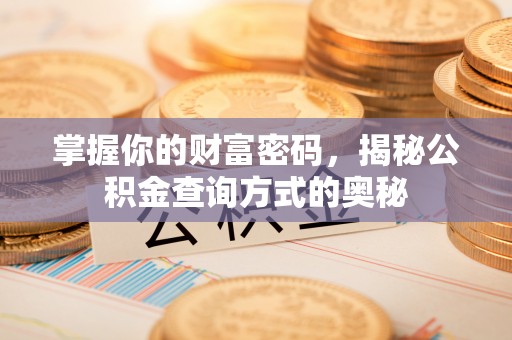 玉田掌握你的财富密码，揭秘公积金查询方式的奥秘