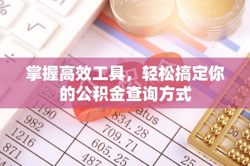 玉田掌握高效工具，轻松搞定你的公积金查询方式