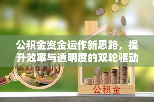 玉田公积金资金运作新思路，提升效率与透明度的双轮驱动
