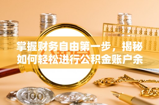 玉田掌握财务自由第一步，揭秘如何轻松进行公积金账户余额查询